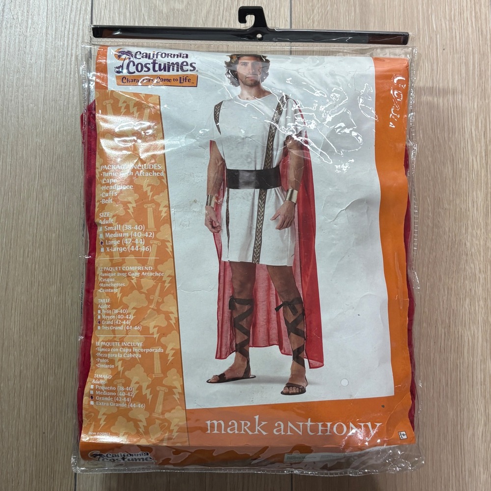 California Costumes Mark Anthony Roman Toga Halloween Costume Large 42-44 Caesar